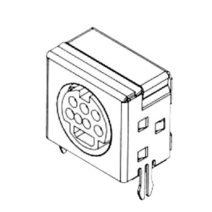 MD121A-7-SMTGEO-PORT MINI-DIN / SLIM & SMT TYPE / FULL SHIELD